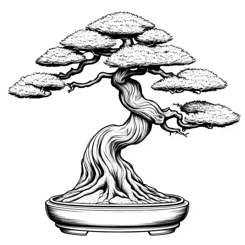 Bonsai Tree coloring pages